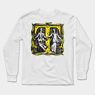 Old T Letter monogram Long Sleeve T-Shirt